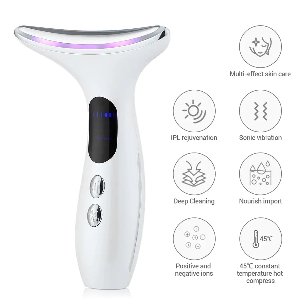 Facial & Neck LED Therapy Massager