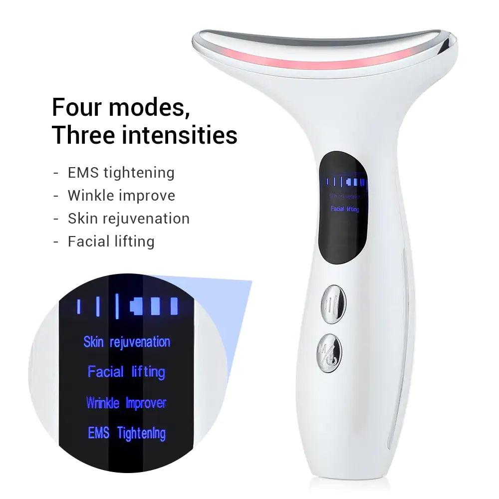 Facial & Neck LED Therapy Massager