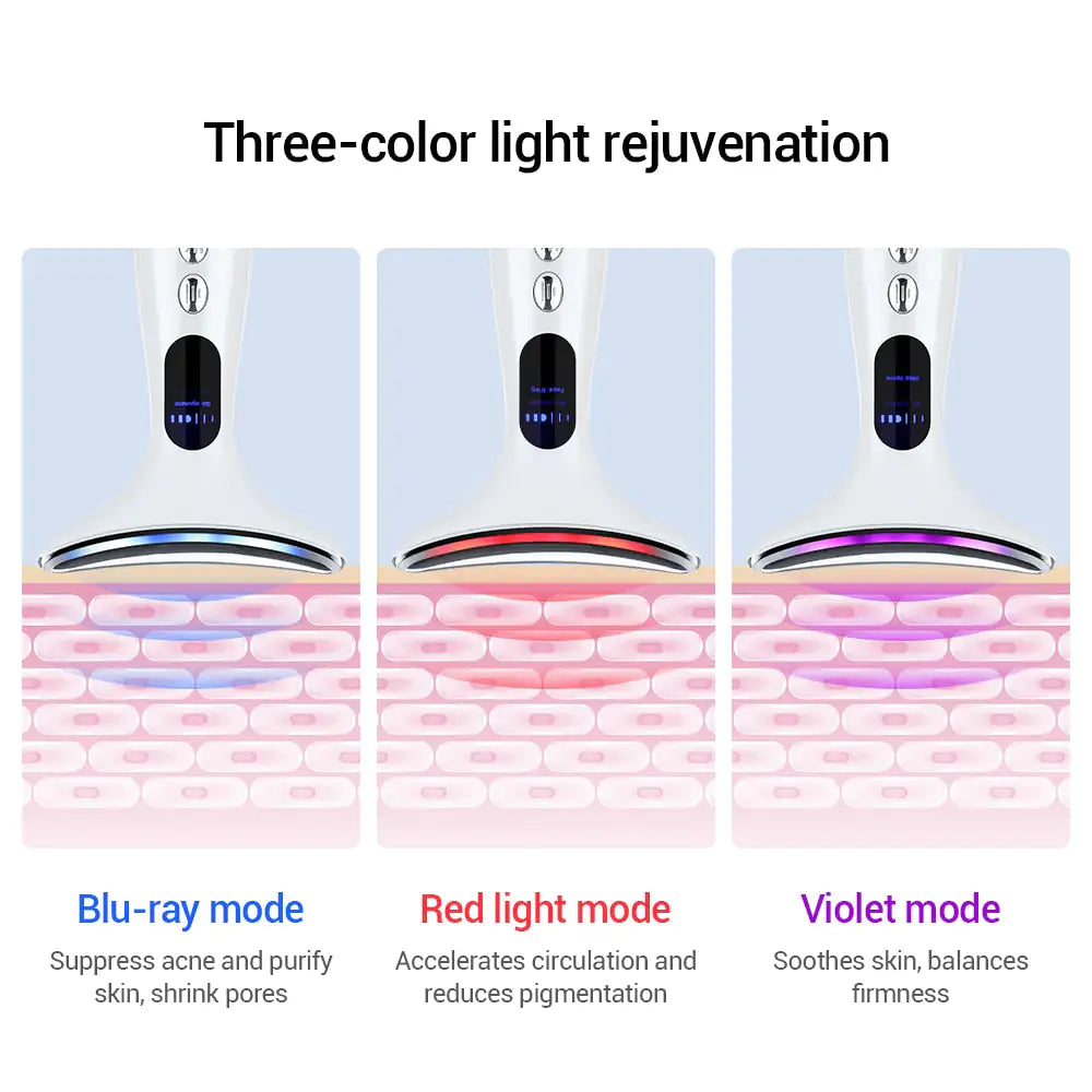 Facial & Neck LED Therapy Massager